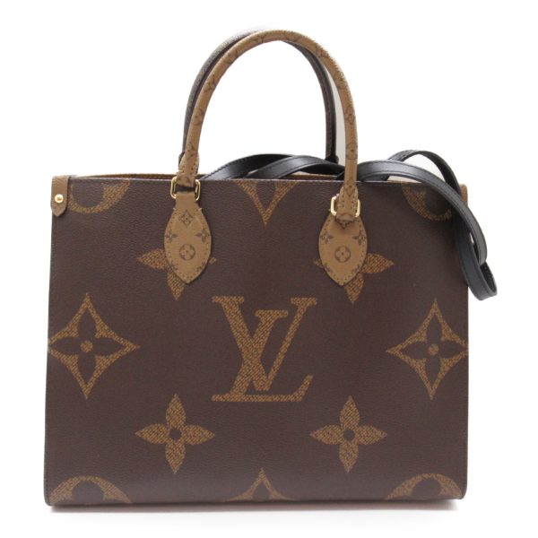 2101217760737 1 Louis Vuitton On the Go MM Tote Bag Bag PVC Coated Canvas Monogram Giant Womens Brown