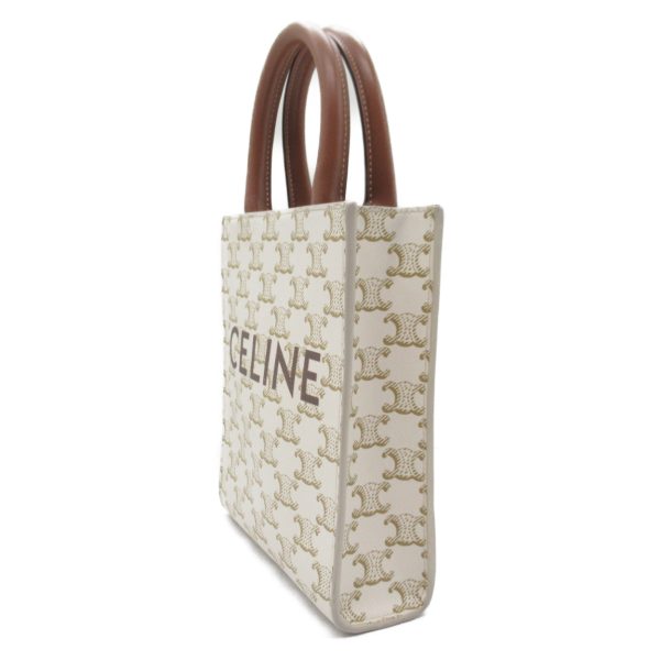 2101217763288 3 Celine Vertical Cabas Shoulder Bag Canvas White Brown