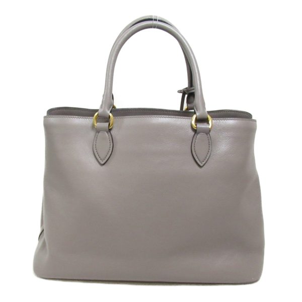 2101217808286 3 PRADA 2 Way Tote Bag Leather Womens Gray