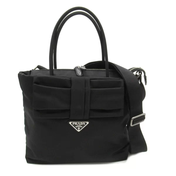 2101217816663 1 PRADA Womens Nylon Tote Bag Black