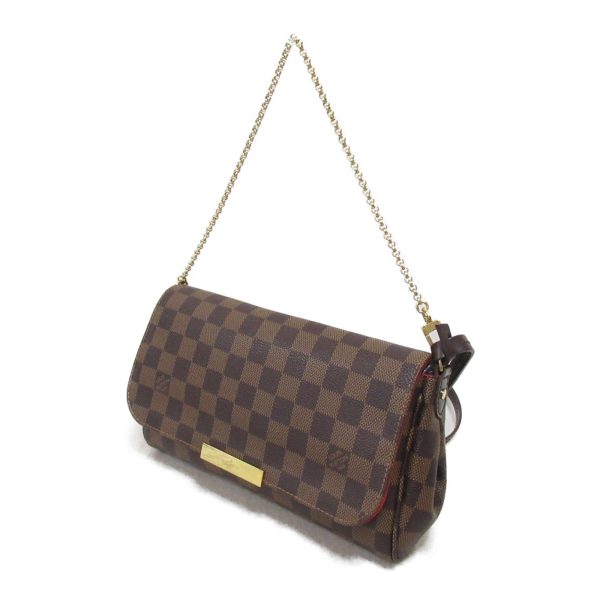 2101217828345 4 Louis Vuitton Favorite MM Shoulder Bag Coated Canvas Damier Brown