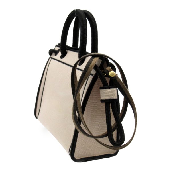 2101217830218 2 FENDI 2 way shoulder Canvas bag Beige Black