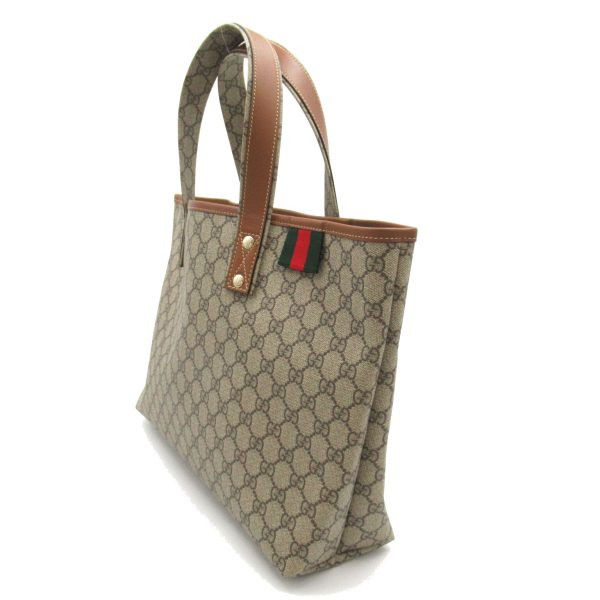 2101217835817 3 Gucci GG Supreme Sherry Line Tote Bag BrownBeige