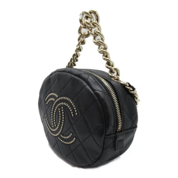 2101217841689 5 Chanel Womens Chain Lambskin Shoulder Bag Black