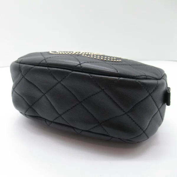 2101217841689 7 Chanel Womens Chain Lambskin Shoulder Bag Black