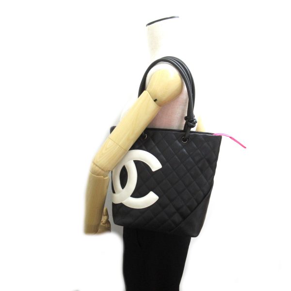 2101217842150 6 Chanel Cambon Line Medium Tote Bag BlackWhite