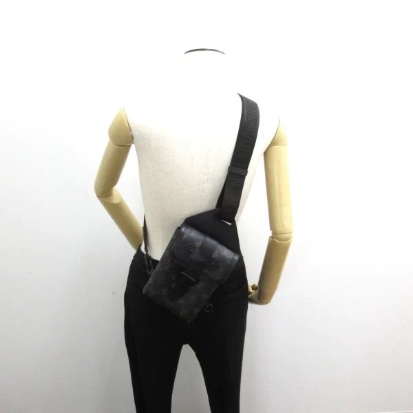 2101217845694 5 Louis Vuitton Saumur Sling Canvas Waist Bag Black