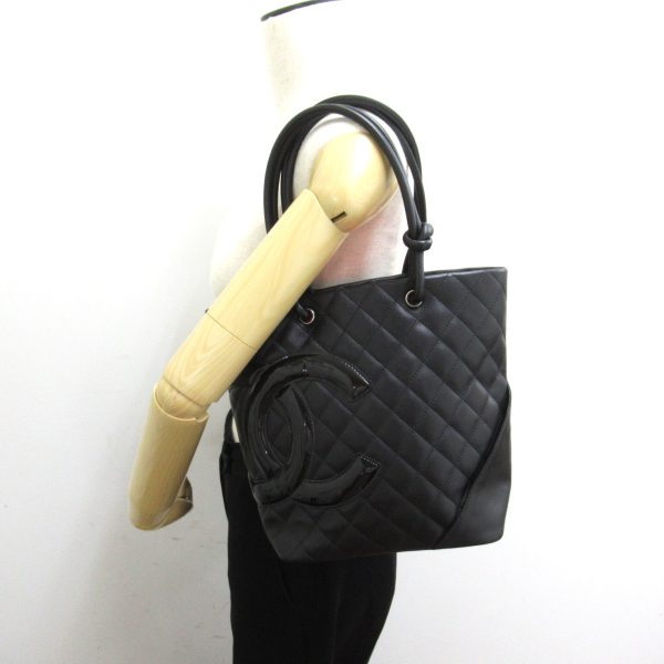 2101217845878 6 Chanel Cambon Line Medium Tote Bag Black