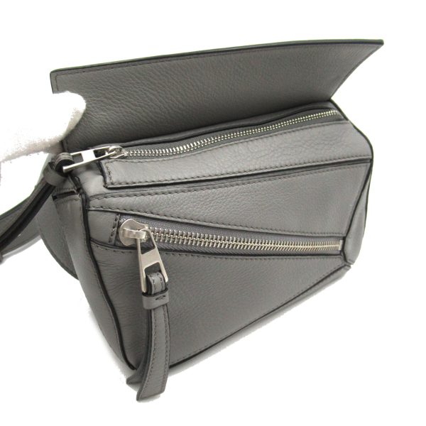 2101217847131 4 LOEWE Puzzle Bum Bag Mini Waist Bag Body Bag Leather Gray