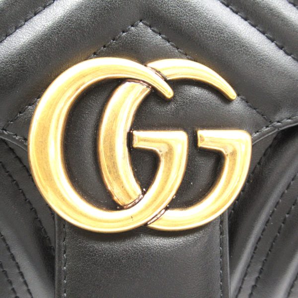 2101217850599 8 Gucci GG Marmont Quilted Small Shoulder Bag Black