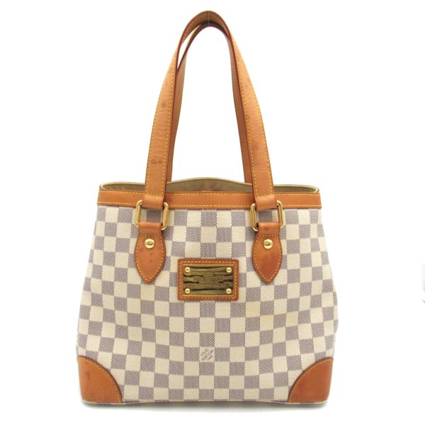 2101217850889 1 Louis Vuitton Womens Hampstead Tote Bag PVC Coated Canvas Damier Azur Ivory