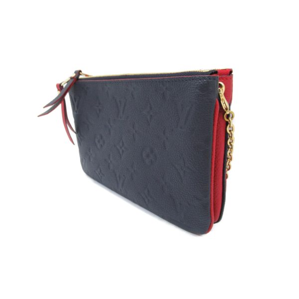 2101217869577 4 Louis Vuitton Pochette Double Zip Shoulder Bag Leather Monogram Empreinte Navy