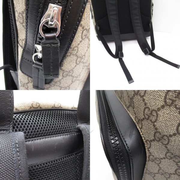 2101217871198 9c Gucci Rucksack Backpack Bag GG Canvas Beige Black