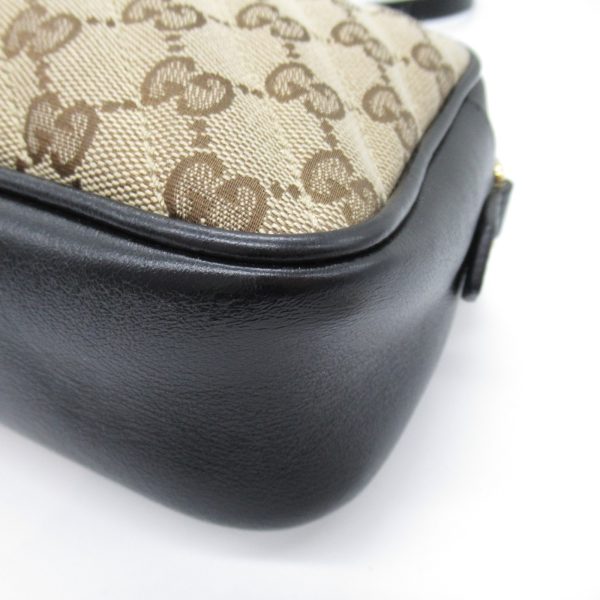 2101217882361 7 Gucci GG Marmont Shoulder Bag Leather Canvas Beige Black