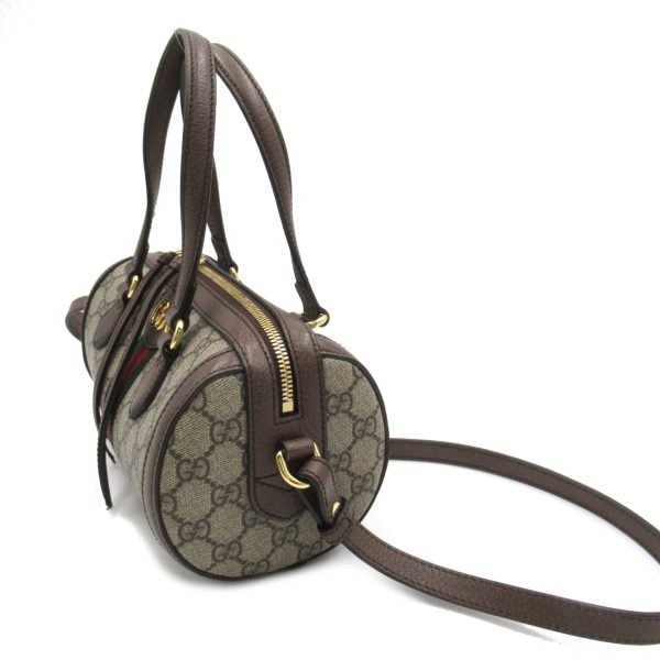 2101217882415 3 Gucci Ophidia Small Boston Bag 2way Shoulder Bag Coated Canvas Brown