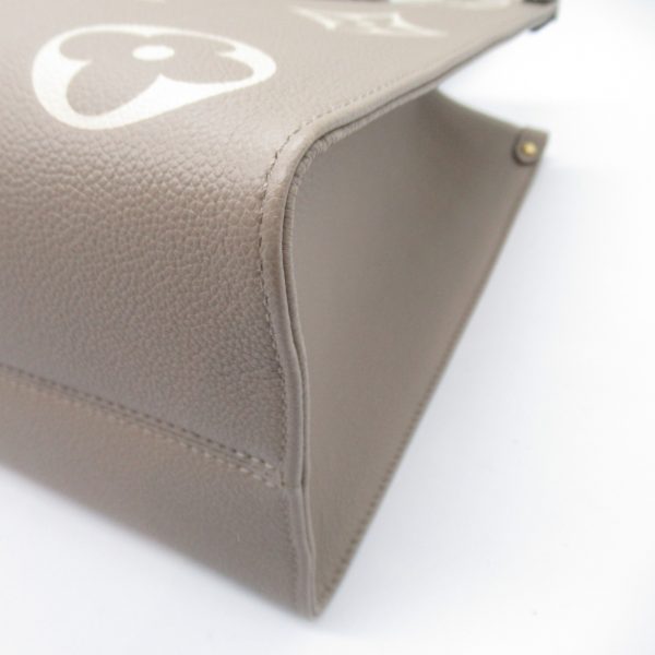 2101217882835 6 Louis Vuitton On the Go MM Tote Bag Leather Monogram Empreinte Gray