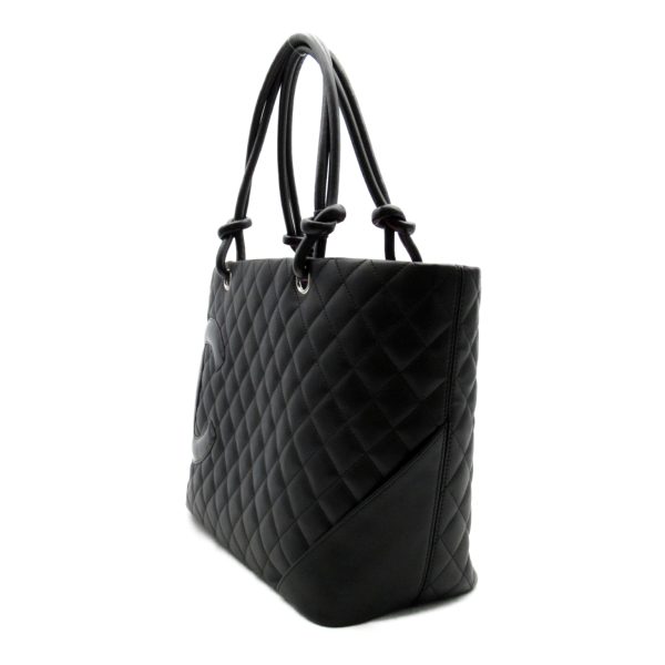 2101217884686 2 Chanel Cambon Line Large Tote Bag Leather Black