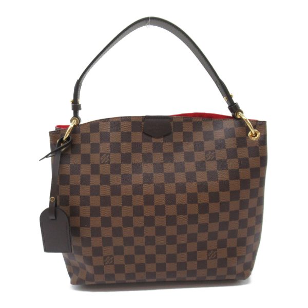 2101217884747 3 Louis Vuitton Graceful PM Shoulder Bag Coated Canvas Damier Brown