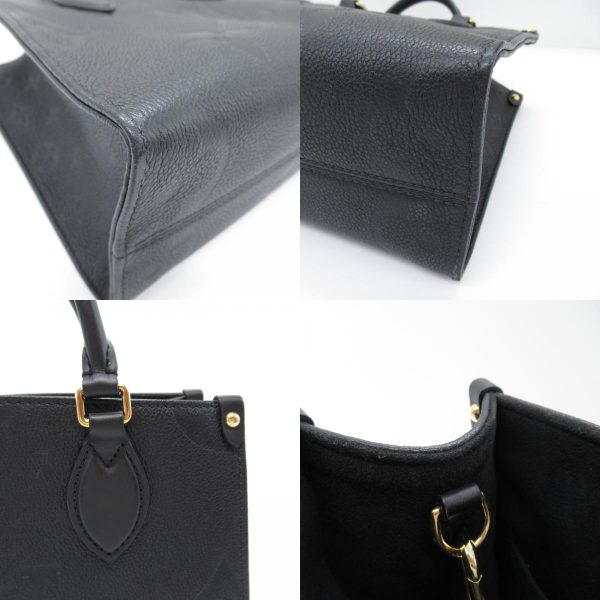 2101217884785 9c Louis Vuitton On the Go PM 2way Shoulder Bag Leather Monogram Empreinte Black
