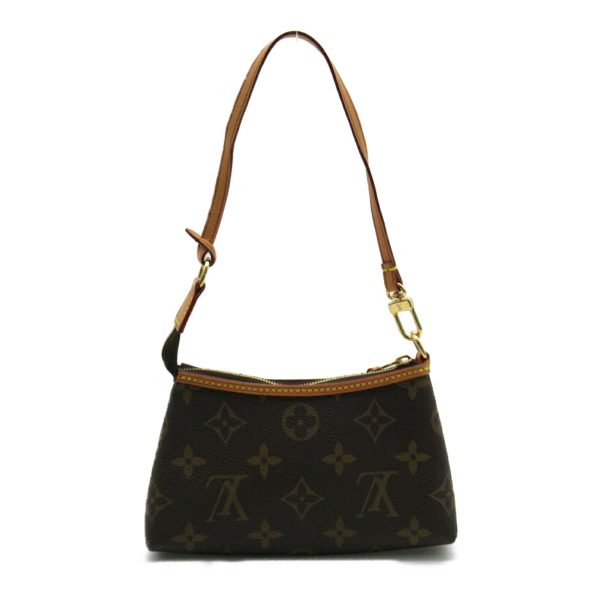 2101217885263 3 Louis Vuitton Mini Pochette Delightful Pouch With Handle Shoulder Bag PVC Coated Canvas Monogram Brown