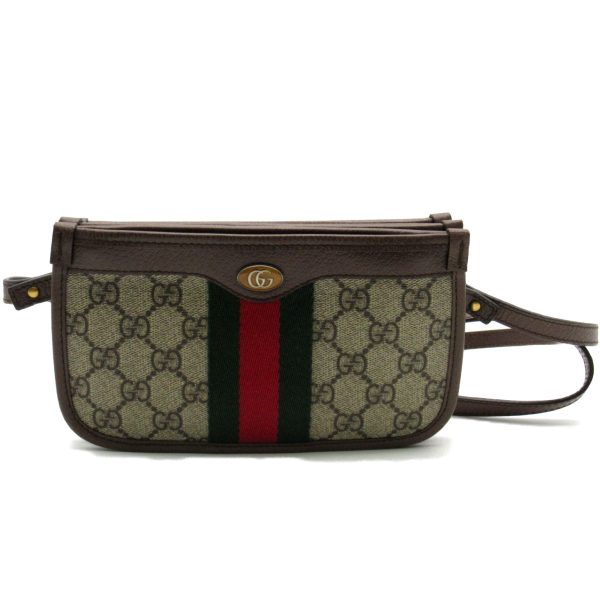 2101217885560 1 Gucci GG Supreme Shoulder Bag Coated Canvas Brown Beige