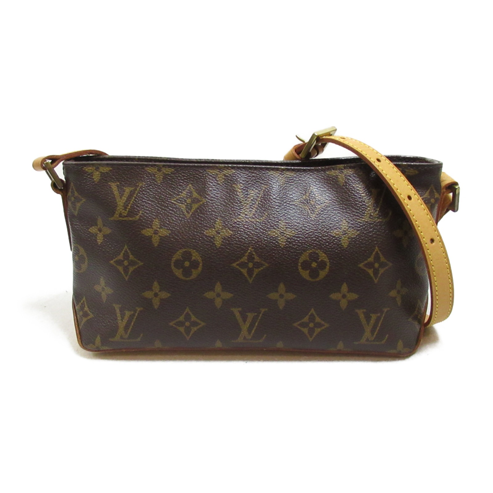 Louis Vuitton Trotter Shoulder Bag Coated Canvas Monogram Brown