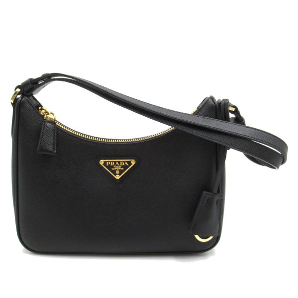 2101217888233 1 Prada Saffiano Leather Womens Shoulder Bag Black