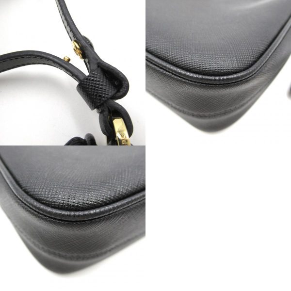 2101217888233 10c Prada Saffiano Leather Womens Shoulder Bag Black