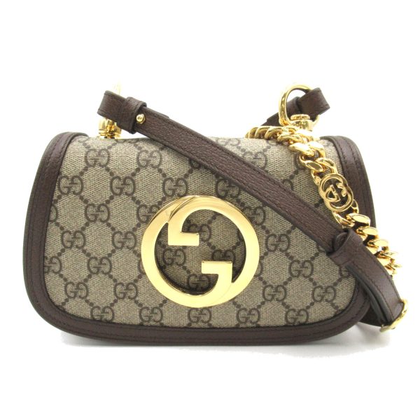 2101217893343 1 Gucci Blondie Mini Shoulder Bag 2 way PVC Coated Canvas Brown