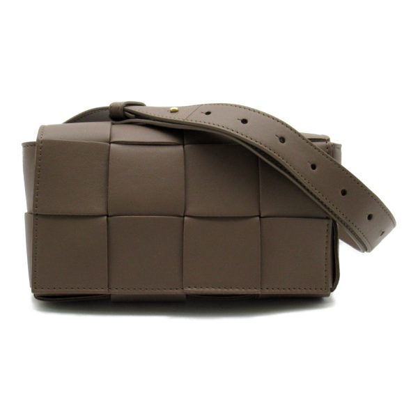 2101217896566 1 BOTTEGA VENETA body bag lambskin beige taupe gray