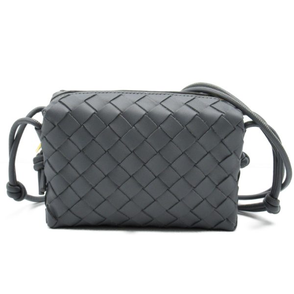 2101217896580 1 BOTTEGA VENETA Body bag Shoulder bag Shoulder bag Bag Lambskin Gray Thunder