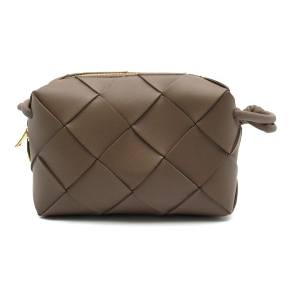 2101217896641 1 BOTTEGA VENETA Shoulder Bag Lambskin Beige Taupe Gray