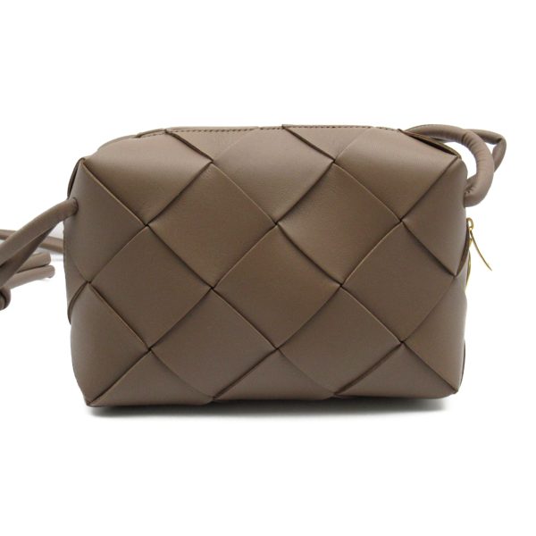 2101217896641 3 BOTTEGA VENETA Shoulder Bag Lambskin Beige Taupe Gray