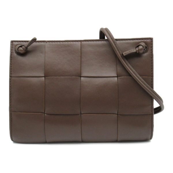 2101217896870 1 BOTTEGA VENETA Shoulder Bag Lambskin Brown