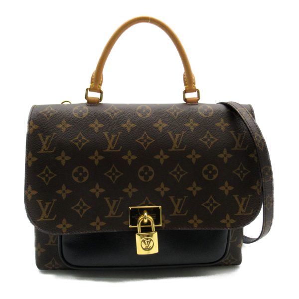 2101217898461 1 Louis Vuitton Marignan Shoulder Bag PVC Coated Canvas Monogram Brown Black