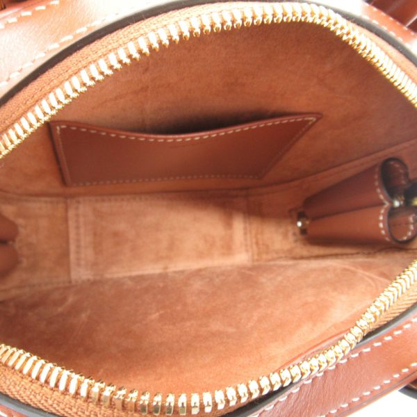 2101217899376 2 CELINE 2 way Shoulder Bag Calfskin Brown Tan Tote Bag