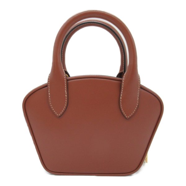 2101217899376 5 CELINE 2 way Shoulder Bag Calfskin Brown Tan Tote Bag