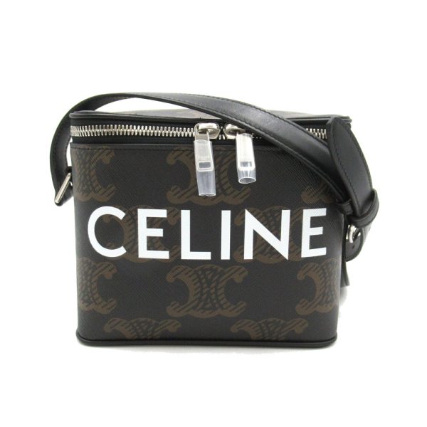 2101217899383 1 Celine Triomphe Box Shoulder Bag PVC Coated Canvas Bag BrownBlack