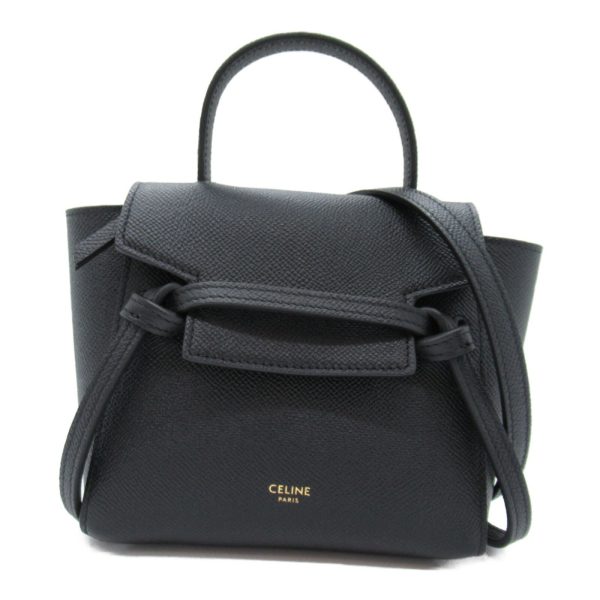 2101217899529 3 Celine 2 way Shoulder Bag Calfskin Bag Black