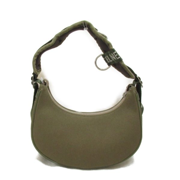 2101217899697 3 Celine Basic Chouchou Hobo Bag Canvas Shoulder Bag Green