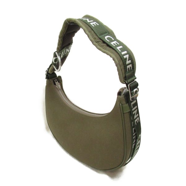 2101217899697 4 Celine Basic Chouchou Hobo Bag Canvas Shoulder Bag Green