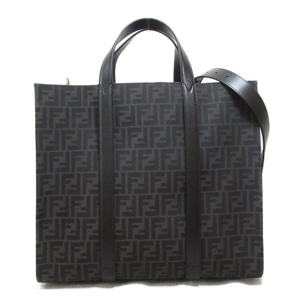 2101217899888 2 Fendi 2 Way Tote Bag Fabric Handbag Black