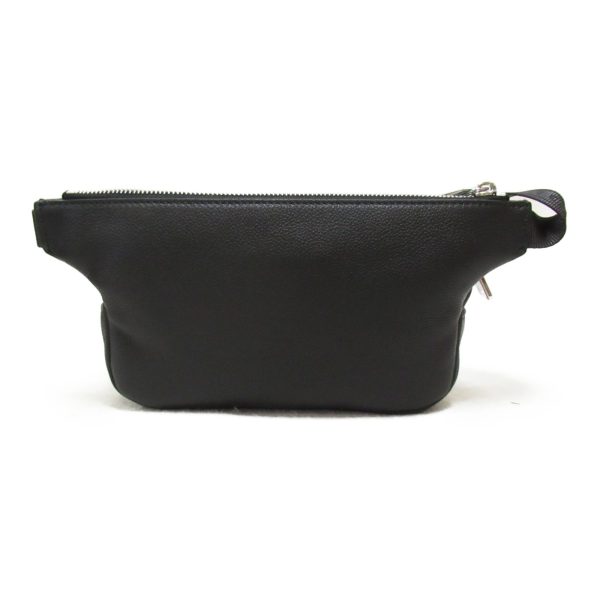 2101217899901 3 FENDI Waist Bag Leather Body Bag Black