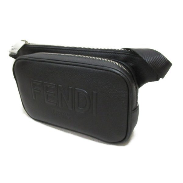 2101217899901 4 FENDI Waist Bag Leather Body Bag Black