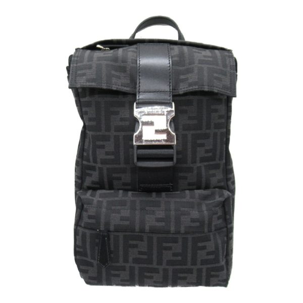 2101217899918 2 Fendi Backpack Fabric Rucksack Bag Black