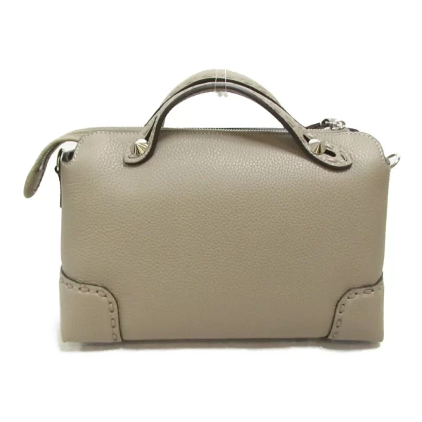 2101217899932 3 FENDI Leather Shoulder Bag Beige