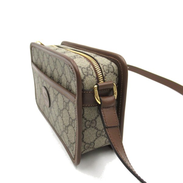 2101217902625 3 Gucci Interlocking G Mini Bag PVC Coated Canvas Shoulder Bag BeigeBrown