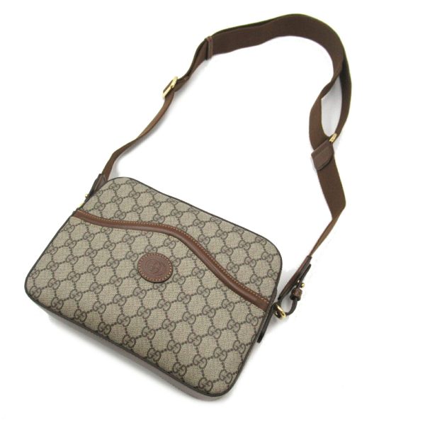 2101217902694 5 Gucci GG Supreme Interlocking G Shoulder Bag PVC Coated Canvas Brown