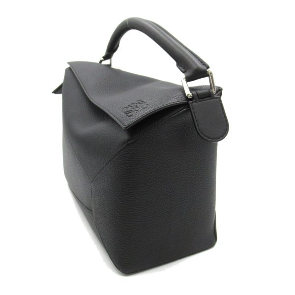 2101217903042 3 LOEWE Puzzle Edge Leather Bag 2 Way Shoulder Bag Black