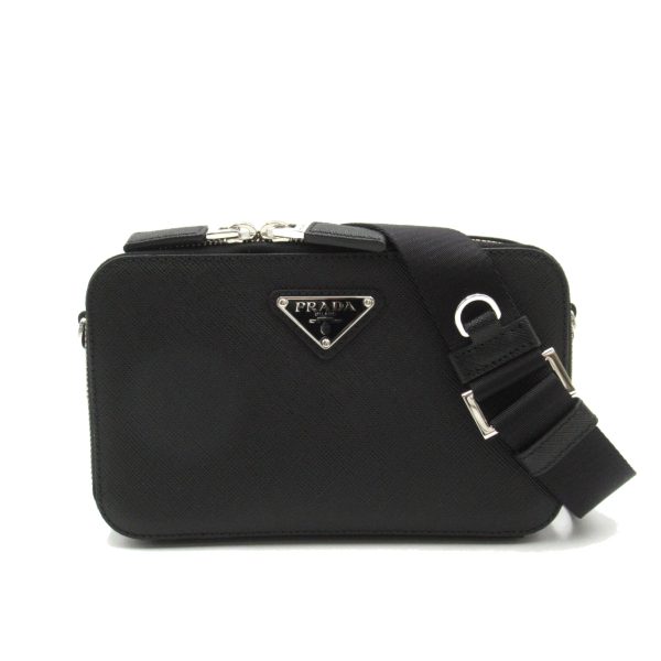 2101217905220 1 PRADA Shoulder Bag Saffiano Leather Black